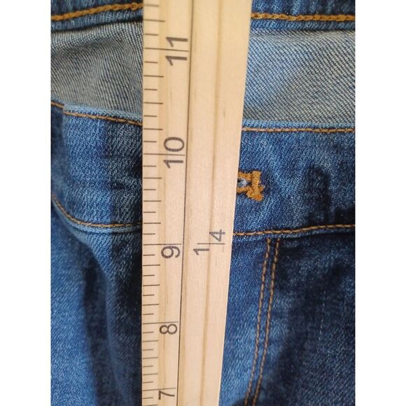 Talbots Jeans Sz 12 Flare Bootcut Wide Leg Flawless Five Pocket Blue Western - Picture 11 of 12